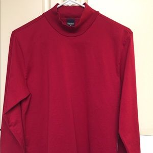 LL Bean red mock turtleneck, size woman’s Med